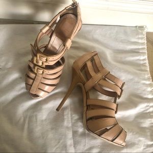 Christian Dior caged leather strappy heels